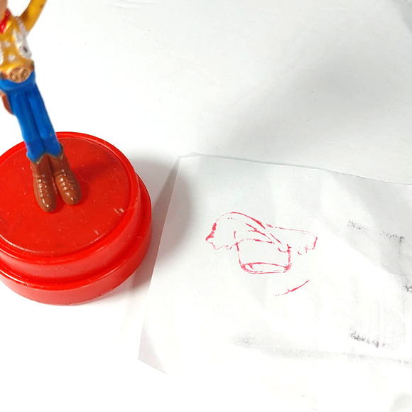 VTG? Disney Pixar Toy Story Woody and Buzz Light Year Rubber Stamps with Ink - Picture 7 of 10